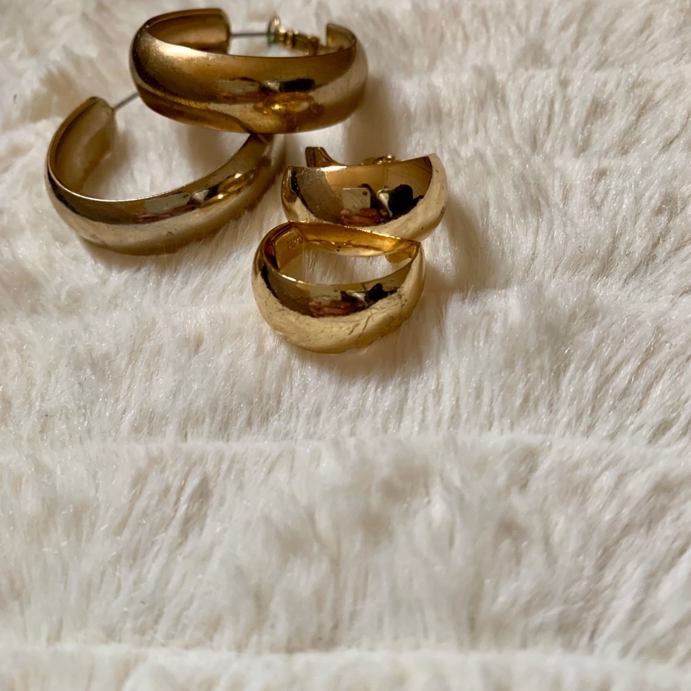 1 in Gold Hoop Earrings